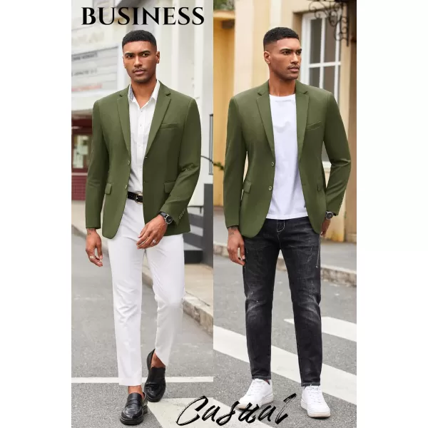 COOFANDY Mens Casual Blazer Slim Fit Suit Jacket Lightweight Knit Sport Coat Two Button Stretch Blazer Jacket
