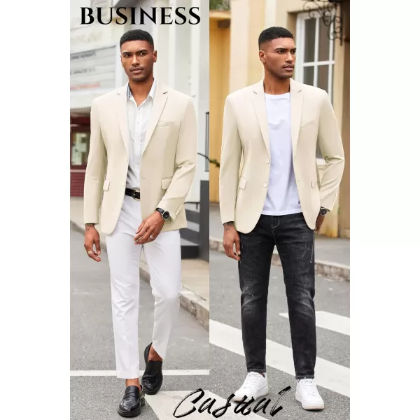 COOFANDY Mens Casual Blazer Slim Fit Suit Jacket Lightweight Knit Sport Coat Two Button Stretch Blazer Jacket