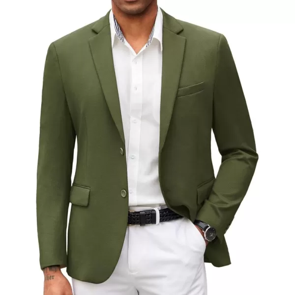 COOFANDY Mens Casual Blazer Slim Fit Suit Jacket Lightweight Knit Sport Coat Two Button Stretch Blazer Jacket