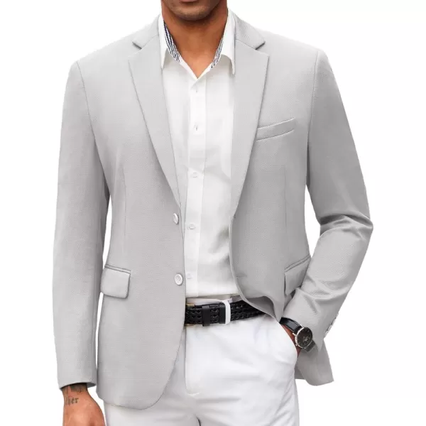 COOFANDY Mens Casual Blazer Slim Fit Suit Jacket Lightweight Knit Sport Coat Two Button Stretch Blazer Jacket