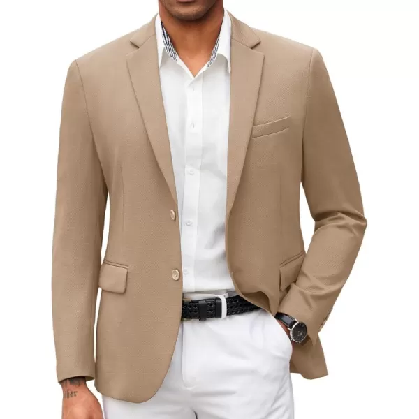 COOFANDY Mens Casual Blazer Slim Fit Suit Jacket Lightweight Knit Sport Coat Two Button Stretch Blazer Jacket