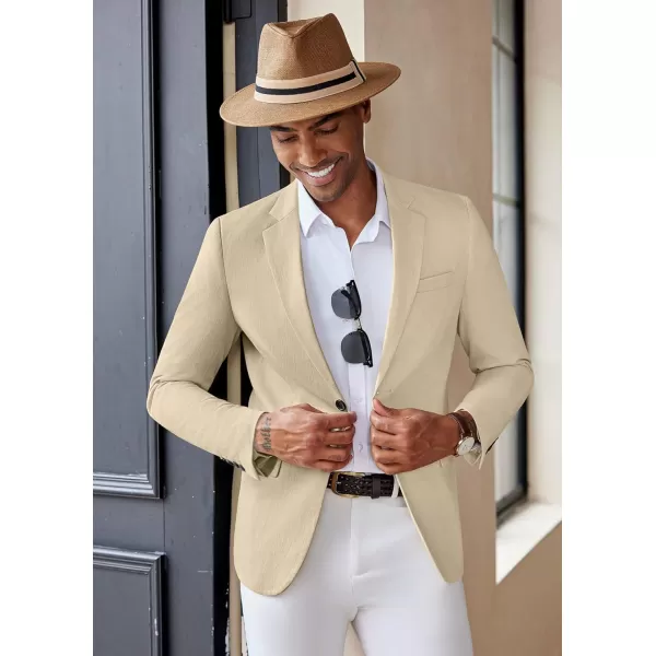 COOFANDY Mens Casual Blazer Lightweight Two Botton Suit Jacket Slim Fit Sports Coat Business Blazer Jacket
