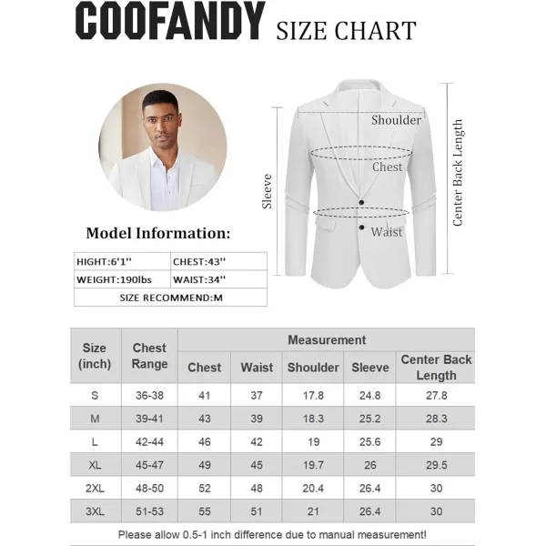 COOFANDY Mens Casual Blazer Lightweight Two Botton Suit Jacket Slim Fit Sports Coat Business Blazer Jacket