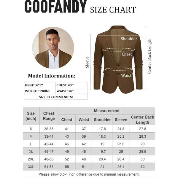 COOFANDY Mens Casual Blazer Lightweight Two Botton Suit Jacket Slim Fit Sports Coat Business Blazer Jacket