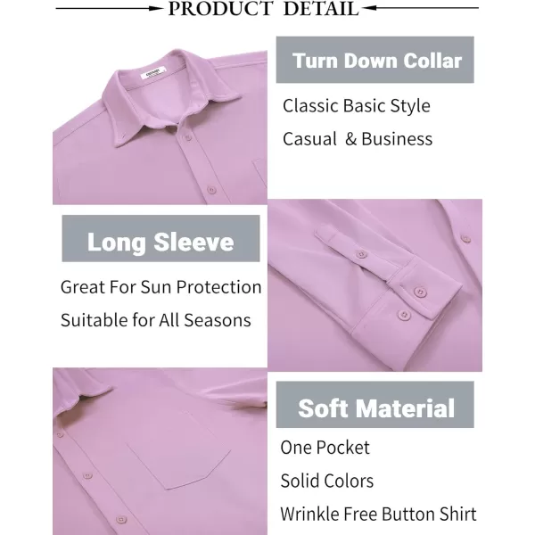 COOFANDY Mens Long Sleeve Button Down Shirt Wrinkle Free Casual Shirt for Men Untucked Shirts with Pocket for Wedding