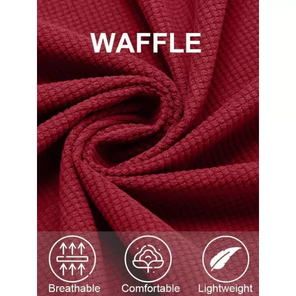COOFANDY Men's Button Down Waffle Shirt Jacket Casual Long Sleeve Shacket Lightweight Overshirts with Flap Pockets