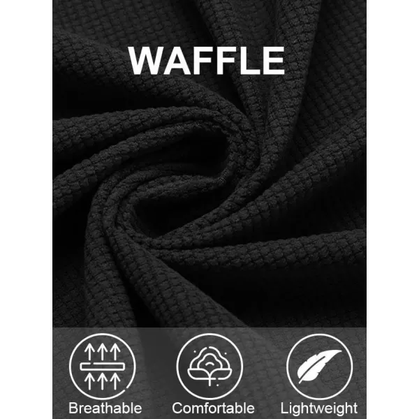 COOFANDY Men's Button Down Waffle Shirt Jacket Casual Long Sleeve Shacket Lightweight Overshirts with Flap Pockets