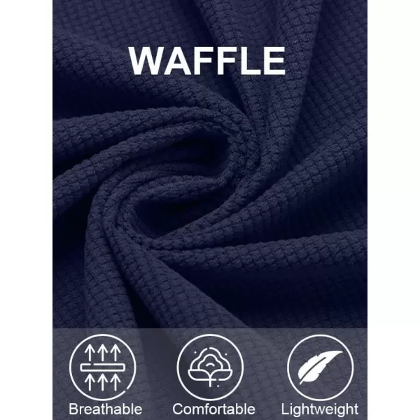 COOFANDY Men's Button Down Waffle Shirt Jacket Casual Long Sleeve Shacket Lightweight Overshirts with Flap Pockets