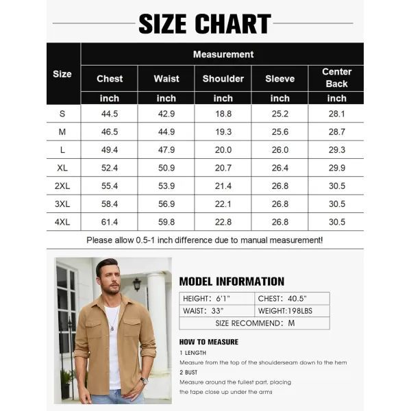 COOFANDY Men's Button Down Waffle Shirt Jacket Casual Long Sleeve Shacket Lightweight Overshirts with Flap Pockets