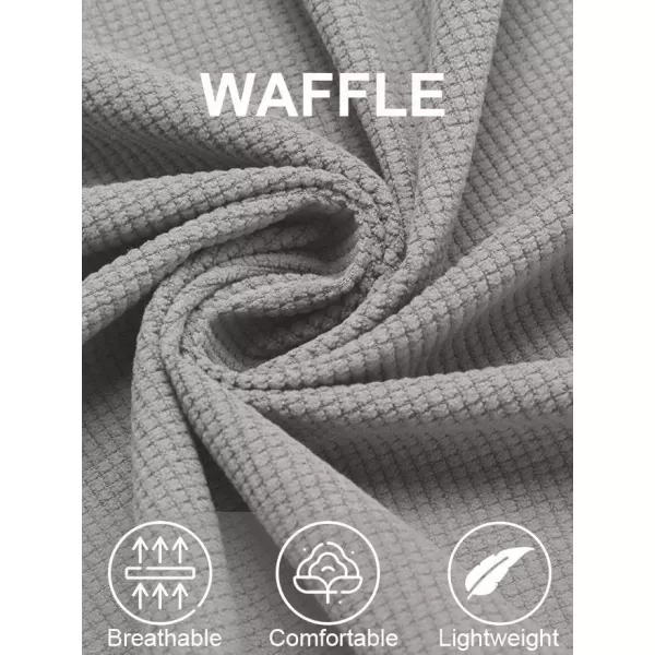 COOFANDY Men's Button Down Waffle Shirt Jacket Casual Long Sleeve Shacket Lightweight Overshirts with Flap Pockets