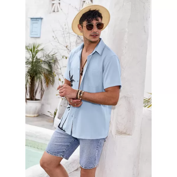 COOFANDY Mens Hawaiian Tropical Shirts Short Sleeve Button Down Summer Beach Shirt with Pocket