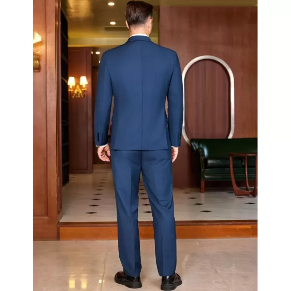 COOFANDY Men's 2 Piece Double Breasted Suits Slim Fit Tuxedo Jacket and Dress Pants Set for Wedding Business Prom