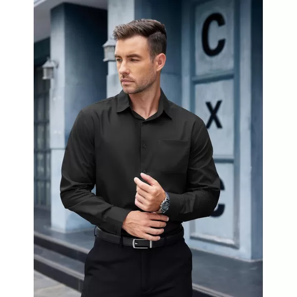 COOFANDY Mens Dress Shirts Long Sleeve Wrinkle Free Button Down Shirts Formal Business Shirt