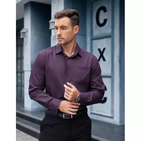 COOFANDY Mens Dress Shirts Long Sleeve Wrinkle Free Button Down Shirts Formal Business Shirt