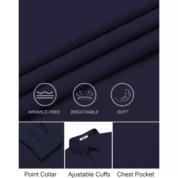 COOFANDY Mens Dress Shirts Long Sleeve Wrinkle Free Button Down Shirts Formal Business Shirt
