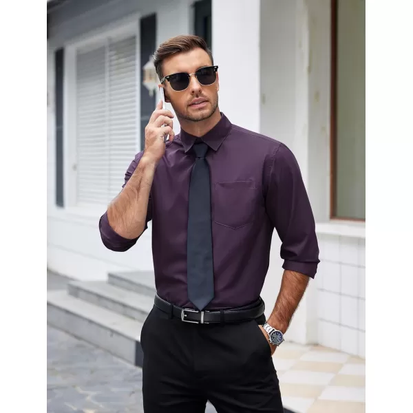 COOFANDY Mens Dress Shirts Long Sleeve Wrinkle Free Button Down Shirts Formal Business Shirt