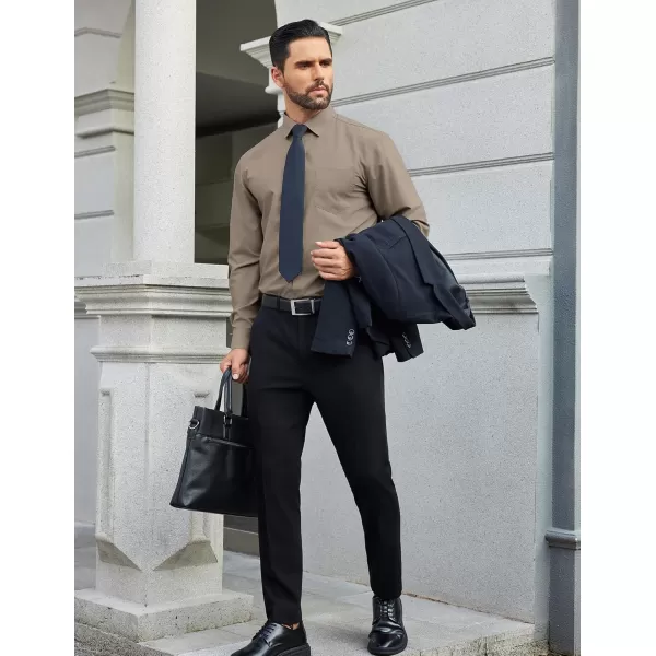 COOFANDY Mens Dress Shirts Long Sleeve Wrinkle Free Button Down Shirts Formal Business Shirt