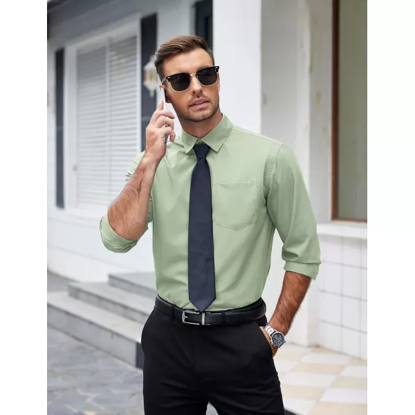 COOFANDY Mens Dress Shirts Long Sleeve Wrinkle Free Button Down Shirts Formal Business Shirt