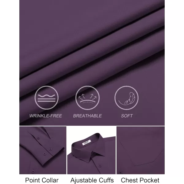 COOFANDY Mens Dress Shirts Long Sleeve Wrinkle Free Button Down Shirts Formal Business Shirt