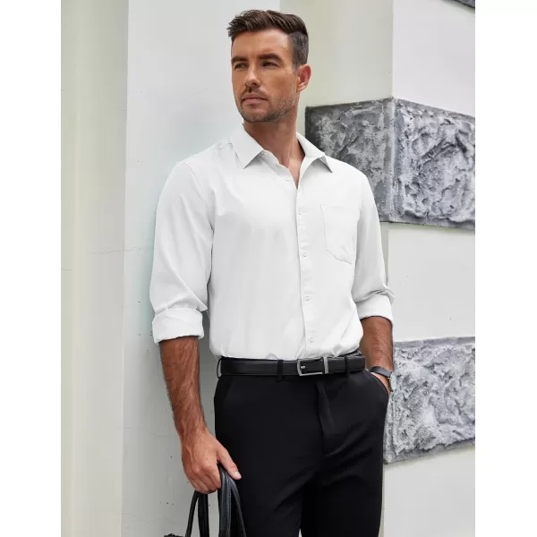 COOFANDY Mens Dress Shirts Long Sleeve Wrinkle Free Shirt Textured Business Casual Button Down Shirt