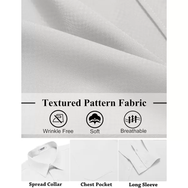 COOFANDY Mens Dress Shirts Long Sleeve Wrinkle Free Shirt Textured Business Casual Button Down Shirt