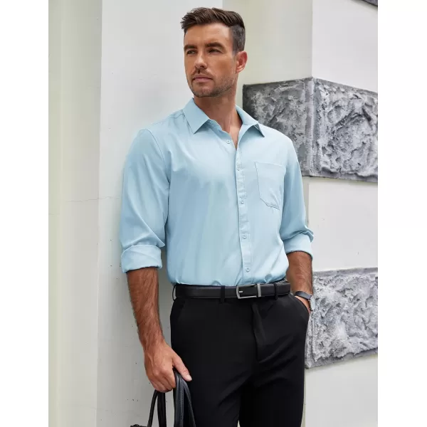 COOFANDY Mens Dress Shirts Long Sleeve Wrinkle Free Shirt Textured Business Casual Button Down Shirt