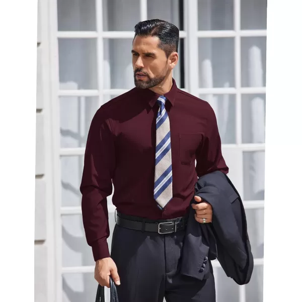 COOFANDY Mens Dress Shirts Long Sleeve Wrinkle Free Shirt Textured Business Casual Button Down Shirt
