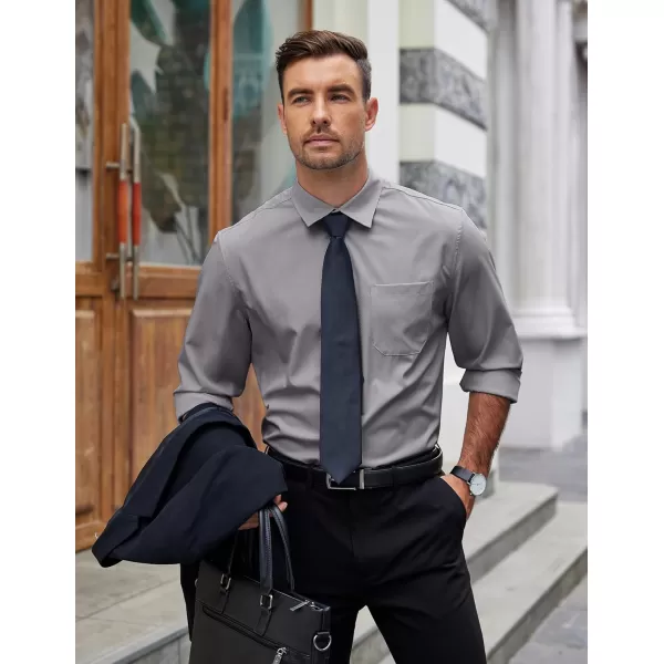 COOFANDY Mens Dress Shirts Long Sleeve Wrinkle Free Shirt Textured Business Casual Button Down Shirt