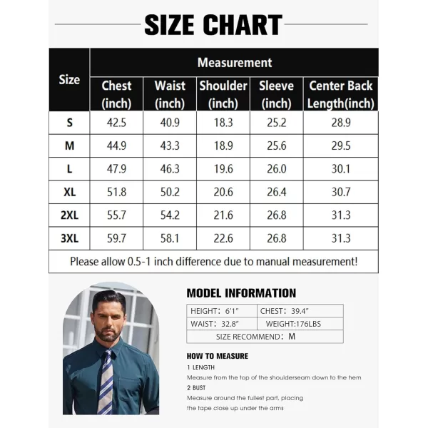 COOFANDY Mens Dress Shirts Long Sleeve Wrinkle Free Shirt Textured Business Casual Button Down Shirt