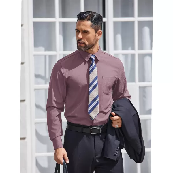 COOFANDY Mens Dress Shirts Long Sleeve Wrinkle Free Shirt Textured Business Casual Button Down Shirt