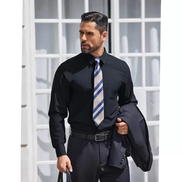 COOFANDY Mens Dress Shirts Long Sleeve Wrinkle Free Shirt Textured Business Casual Button Down Shirt