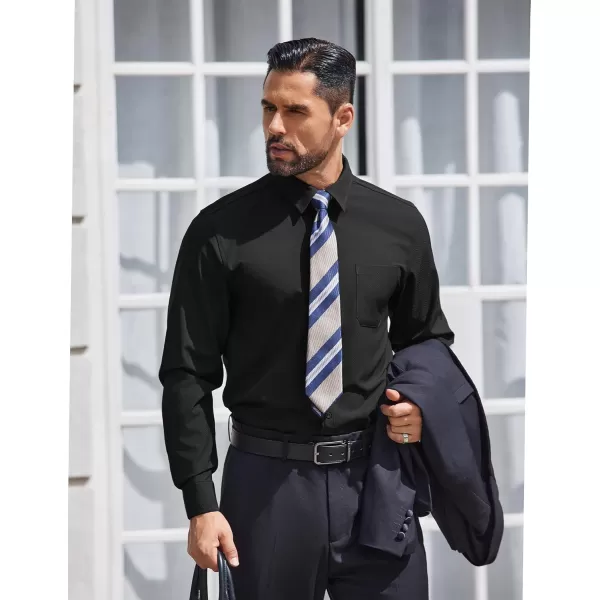 COOFANDY Mens Dress Shirts Long Sleeve Wrinkle Free Shirt Textured Business Casual Button Down Shirt