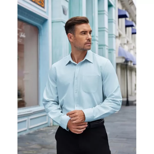 COOFANDY Mens Dress Shirts Long Sleeve Wrinkle Free Shirt Textured Business Casual Button Down Shirt