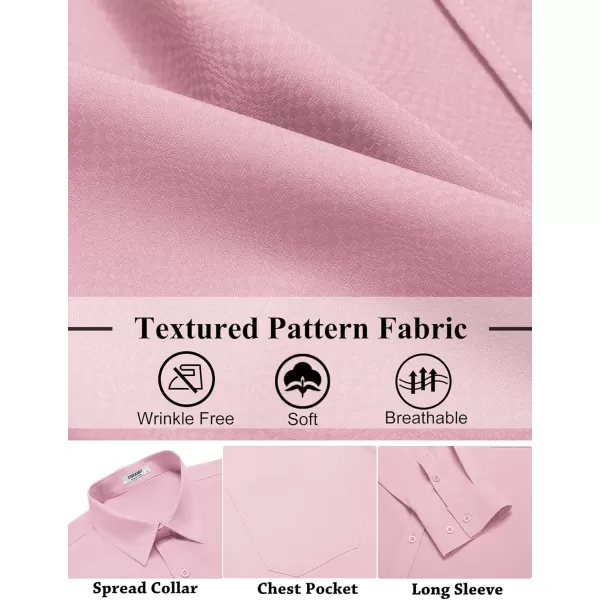 COOFANDY Mens Dress Shirts Long Sleeve Wrinkle Free Shirt Textured Business Casual Button Down Shirt