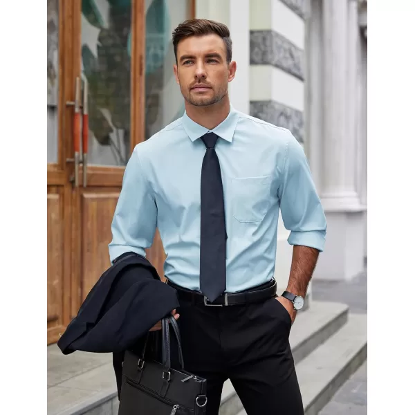 COOFANDY Mens Dress Shirts Long Sleeve Wrinkle Free Shirt Textured Business Casual Button Down Shirt