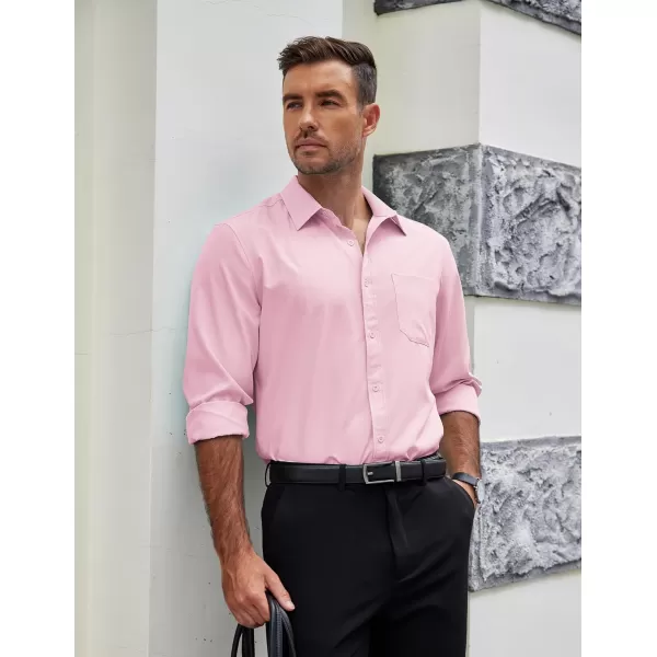 COOFANDY Mens Dress Shirts Long Sleeve Wrinkle Free Shirt Textured Business Casual Button Down Shirt