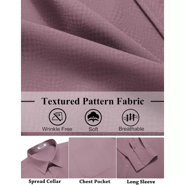 COOFANDY Mens Dress Shirts Long Sleeve Wrinkle Free Shirt Textured Business Casual Button Down Shirt