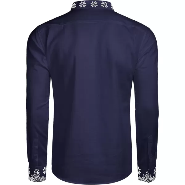 COOFANDY Men's Henley Shirt Vyshyvanka Long Sleeve African Print Shirts Casual Zip Up Cotton Linen Beach Hippie Shirt