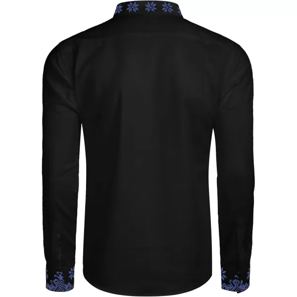 COOFANDY Men's Henley Shirt Vyshyvanka Long Sleeve African Print Shirts Casual Zip Up Cotton Linen Beach Hippie Shirt