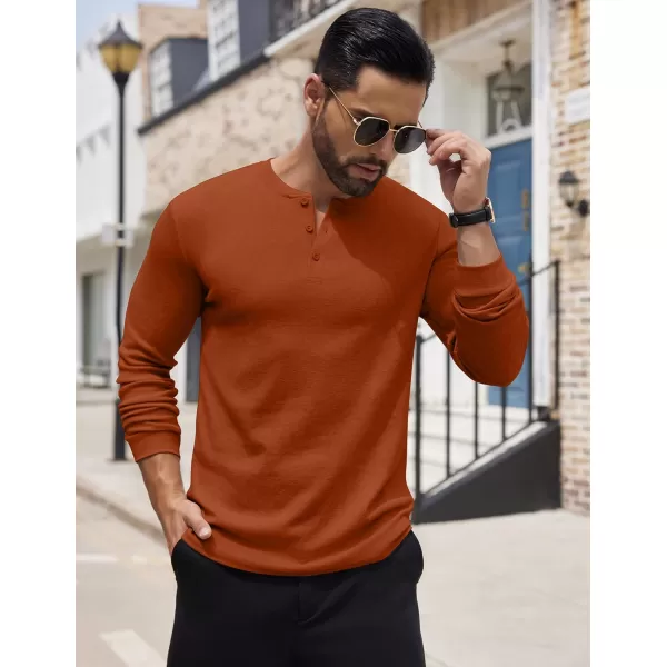 COOFANDY Men's Henley Shirts Long Sleeve Button T-Shirt Lightweight Fashion Casual Pullover Shirt