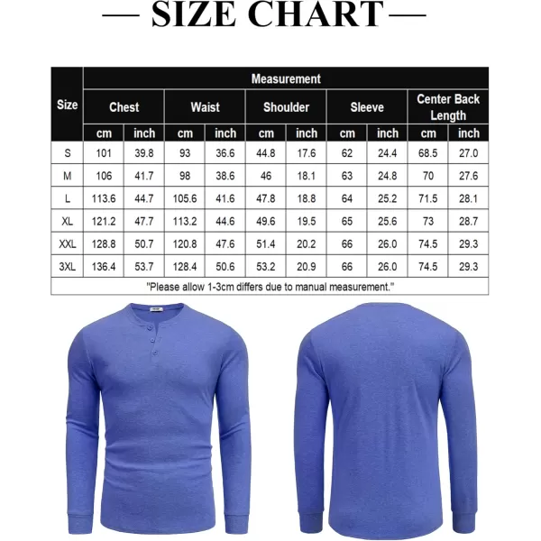 COOFANDY Men's Henley Shirts Long Sleeve Button T-Shirt Lightweight Fashion Casual Pullover Shirt