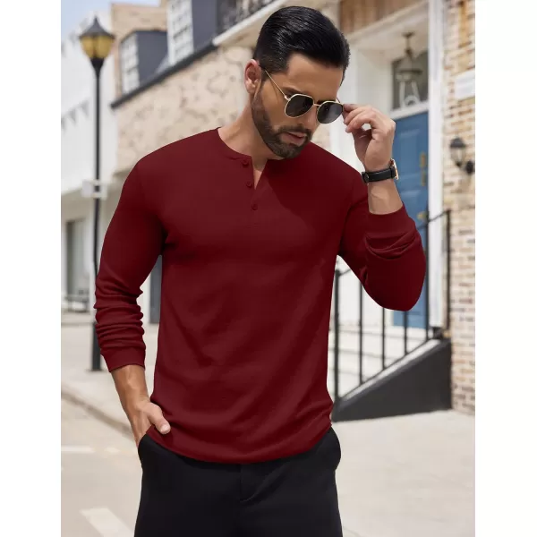 COOFANDY Men's Henley Shirts Long Sleeve Button T-Shirt Lightweight Fashion Casual Pullover Shirt