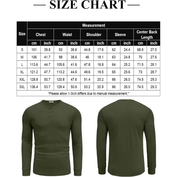 COOFANDY Men's Henley Shirts Long Sleeve Button T-Shirt Lightweight Fashion Casual Pullover Shirt