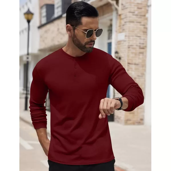 COOFANDY Men's Henley Shirts Long Sleeve Button T-Shirt Lightweight Fashion Casual Pullover Shirt