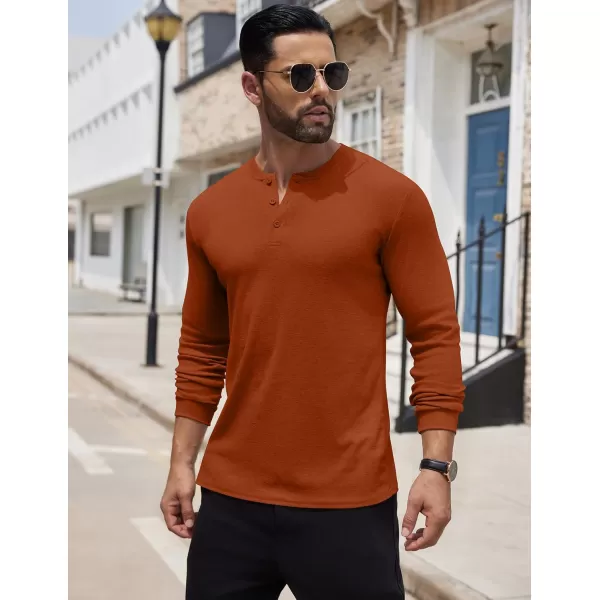 COOFANDY Men's Henley Shirts Long Sleeve Button T-Shirt Lightweight Fashion Casual Pullover Shirt