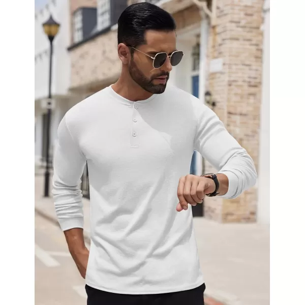 COOFANDY Men's Henley Shirts Long Sleeve Button T-Shirt Lightweight Fashion Casual Pullover Shirt