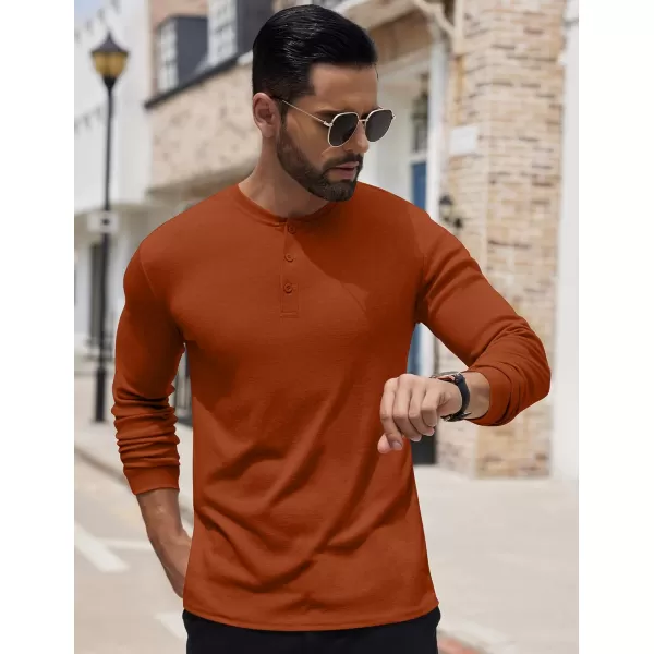 COOFANDY Men's Henley Shirts Long Sleeve Button T-Shirt Lightweight Fashion Casual Pullover Shirt
