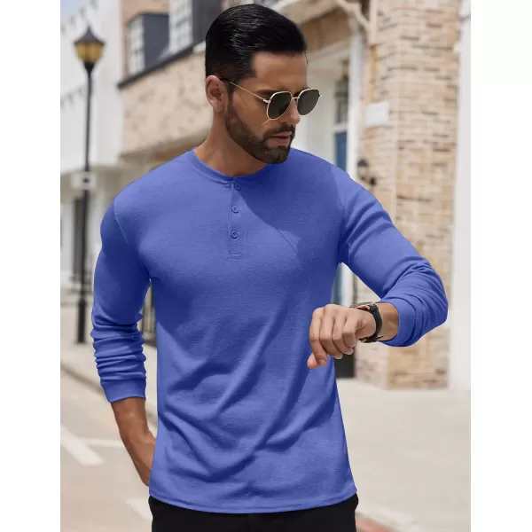 COOFANDY Men's Henley Shirts Long Sleeve Button T-Shirt Lightweight Fashion Casual Pullover Shirt