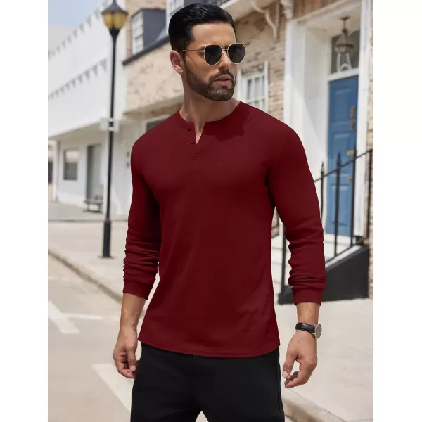 COOFANDY Men's Henley Shirts Long Sleeve Button T-Shirt Lightweight Fashion Casual Pullover Shirt