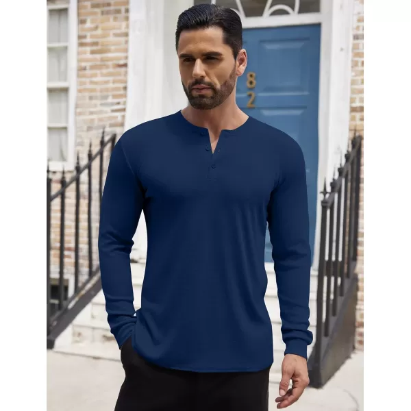 COOFANDY Men's Henley Shirts Long Sleeve Button T-Shirt Lightweight Fashion Casual Pullover Shirt
